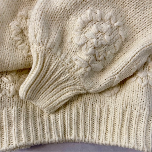 NWT ZARA Ivory Chunky Knit Sweater - Picture 9 of 10